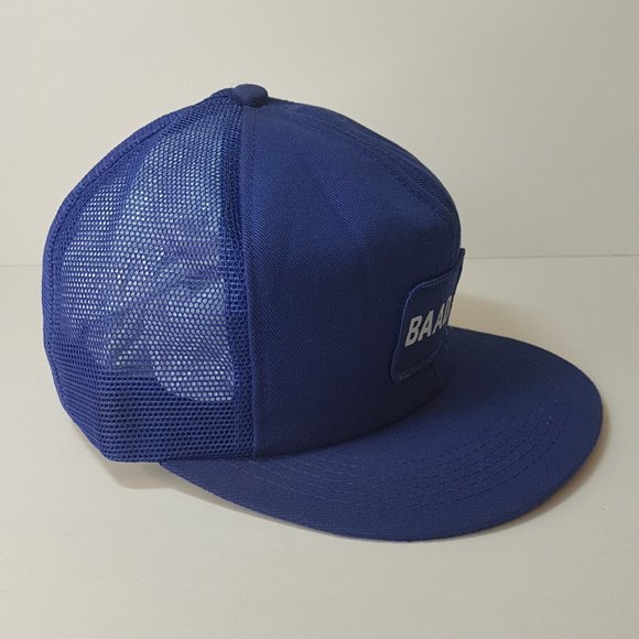 Vintage 80s BAADER Hat Snapback Trucker Hat Classic Cap Blue - Picture 10 of 15